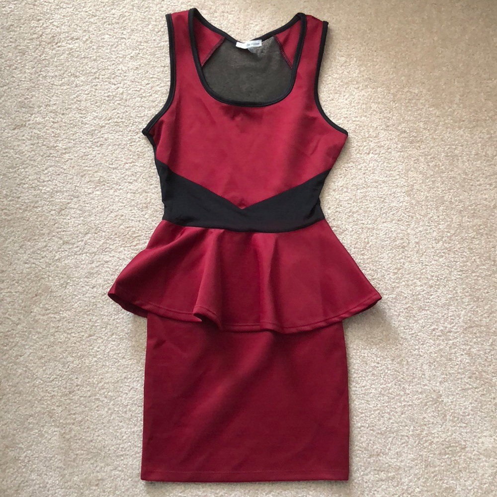 Peplum mini dress